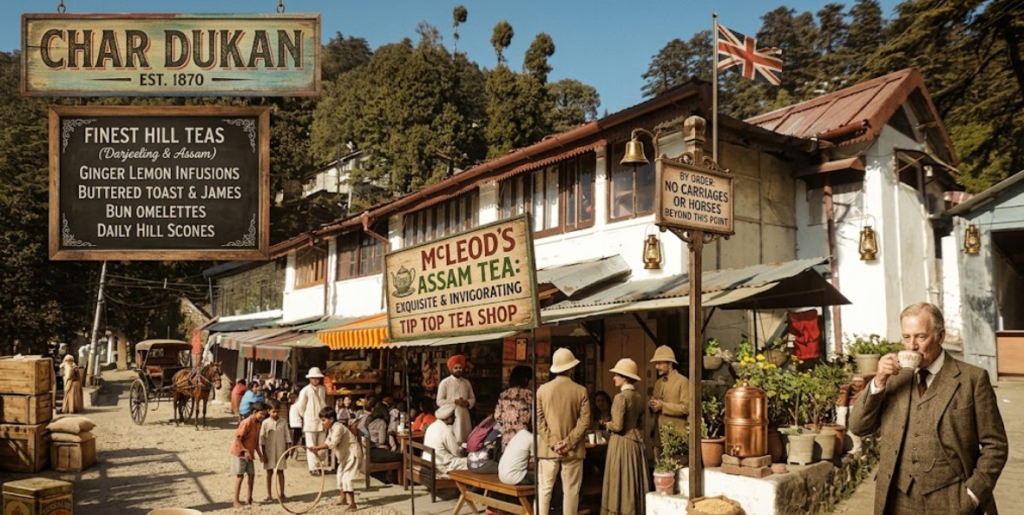 famous Char Dukan (Four Shops) area in Landour