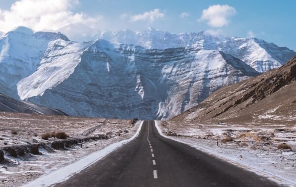 Road near mountain highway Paonta Sahib Dehradun Himachal Pradesh