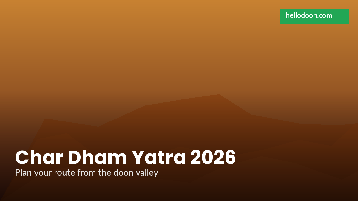 Char Dham Yatra 2026 route map starting from Dehradun and Rishikesh through the four shrines