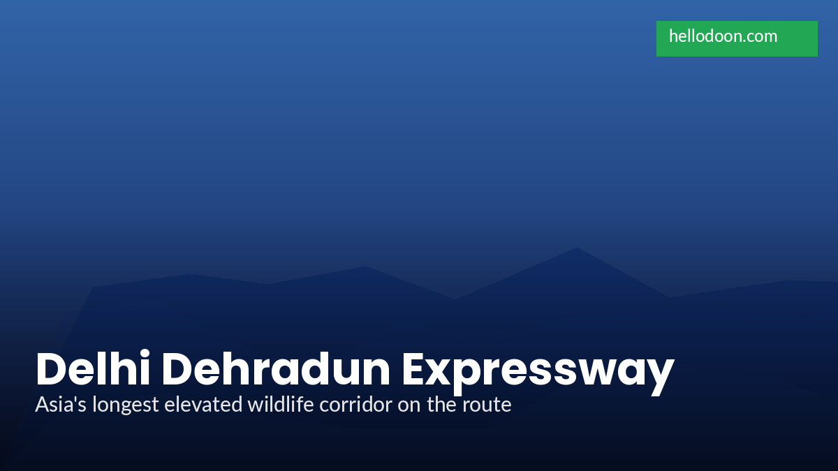 Delhi Dehradun Expressway elevated wildlife corridor section through Rajaji National Park