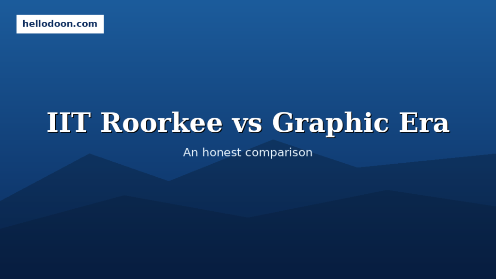 IIT Roorkee vs. Graphic Era University: An Honest Comparison