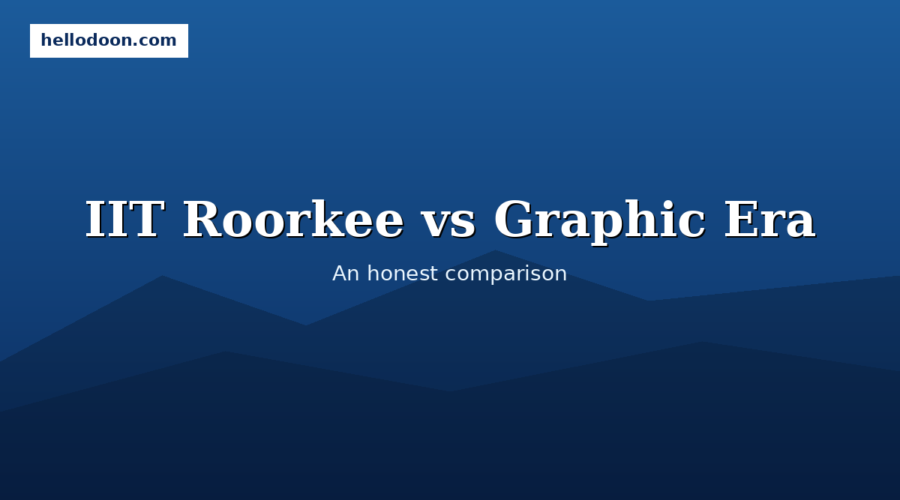 IIT Roorkee vs. Graphic Era University: An Honest Comparison