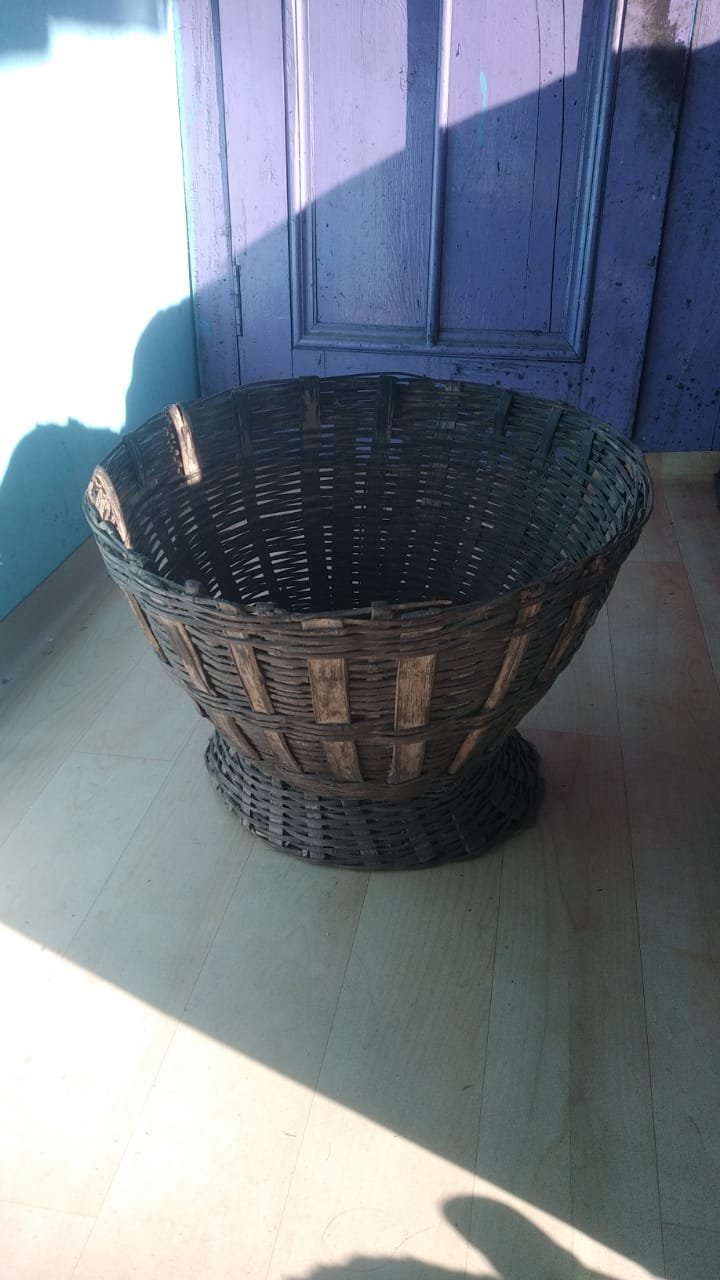 Traditional bamboo basket like the Ringaal craft traditions in Dehradun foothills